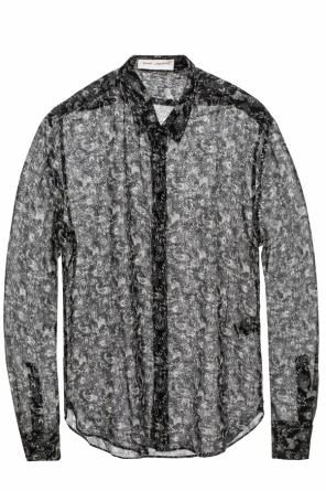 Sheer floral motif shirt, zdjęcie 1 Sheer floral motif shirt od Saint Laurent